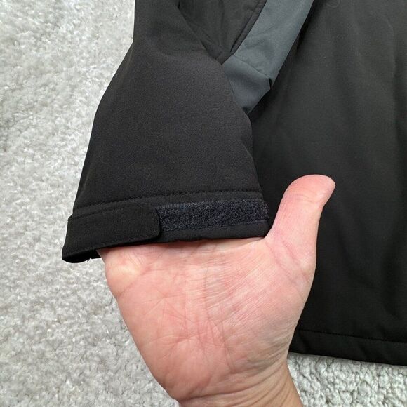 TUMI Soft Shell Fleece Lined Jacket Black Gray - Picture 8 of 10